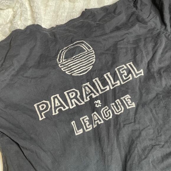 PARALLEL LEAGUE Short‎ Sleeve Black Shirt Mens Medium - Picture 3 of 3